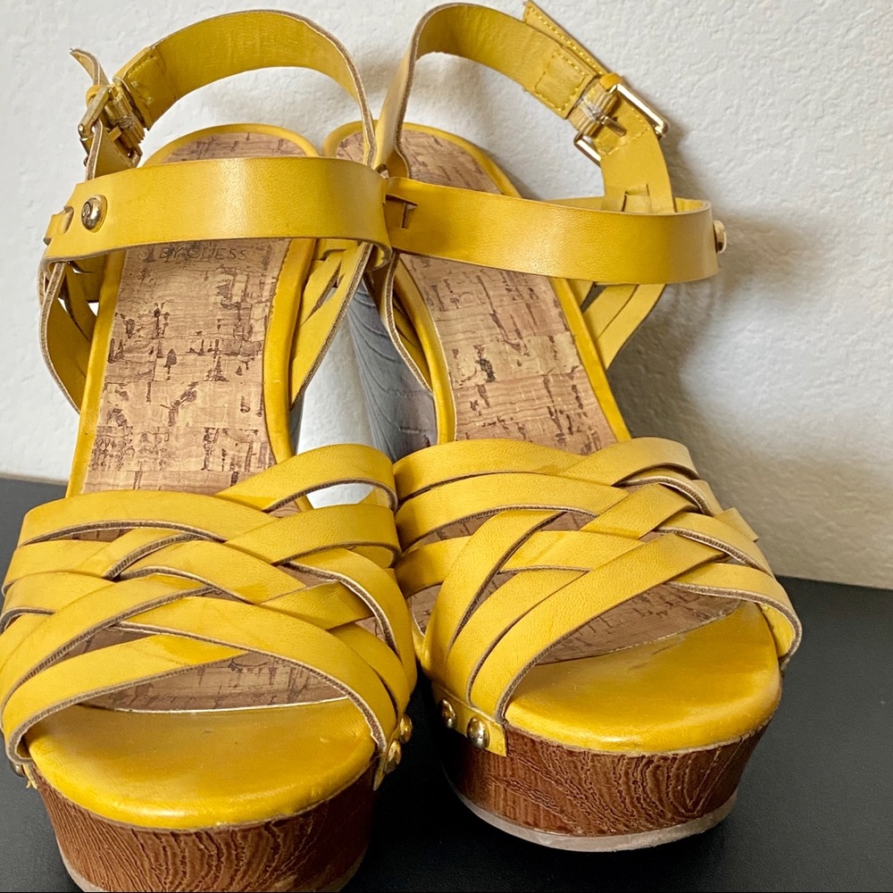 Guess Yellow Wedge Heel
